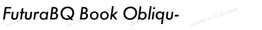 FuturaBQ Book Obliqu字体转换